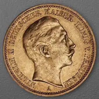 Goldmünze 20 Mark "Wilhelm II." 1891-A J.252 (Preußen) Sofort Bestellen