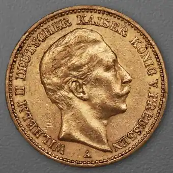 Echt Goldmünze 20 Mark "Wilhelm II." 1895-A J.252 (Preußen)