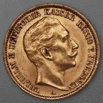 Mega-Angebot Goldmünze 20 Mark "Wilhelm II." 1909-A J.252 (Preußen)
