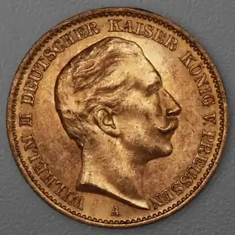Top-Preis Goldmünze 20 Mark "Wilhelm II." 1912-A J.252 (Preußen)