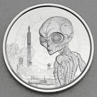 Silbermünze 1oz "Alien" 2021 (Ghana) Neu Im Sortiment