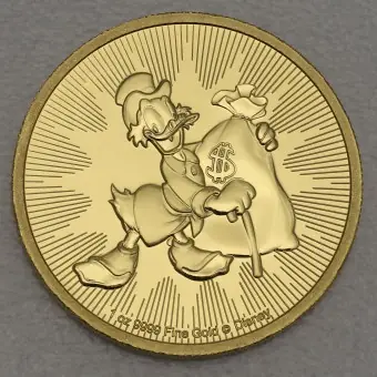 Premium Goldmünze 1oz "Dagobert Duck" 2018 Disney (Niue)