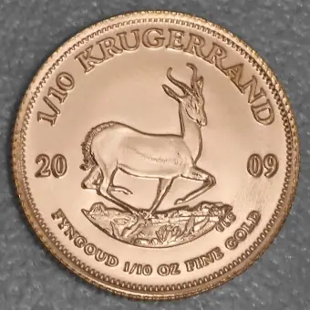 Goldmünze 1/10oz "Krügerrand" 2009 (Südafrika) Billig