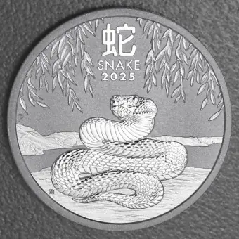 Ausverkauf Silbermünze 1/2oz "Schlange" 2025 Lunar III – Year of the Snake (Australien)