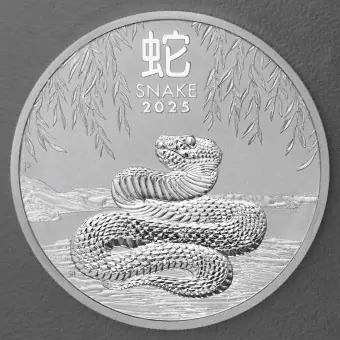 Sichere Zahlung Silbermünze 5oz "Schlange" 2025 Lunar III – Year of the Snake (Australien)