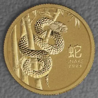 Goldmünze 1/10oz "Schlange" 2025 Lunar III – Year of the Snake (Australien) Beliebt
