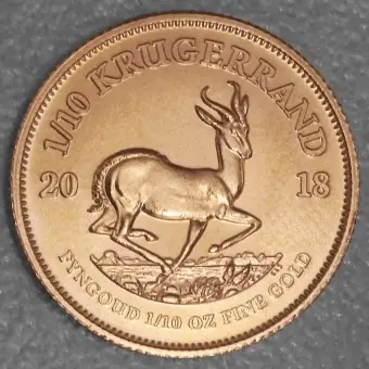 Schnäppchen Goldmünze 1/10oz "Krügerrand" 2018 (Südafrika)