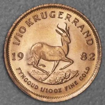 Goldmünze 1/10oz "Krügerrand" 1982 (Südafrika) Aktuell
