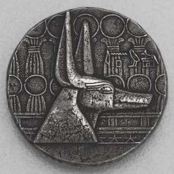 Silbermünze 5oz "Anubis" 2021 Ägyptische Relikte (Tschad) Neu Im Sortiment
