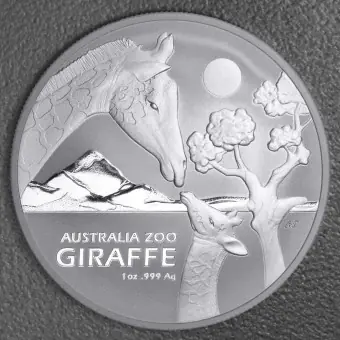 Silbermünze 1oz "Giraffe" 2024 Australia Zoo diff. (Australien) Top-Seller