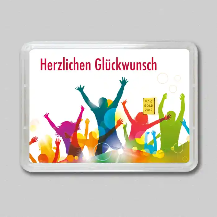 Preisreduziert Goldbarren 0,5g "Jugendweihe" (Flip)