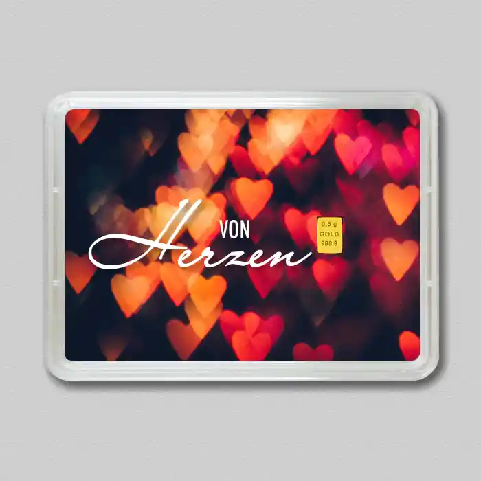 Goldbarren 0,5g "In Liebe" (Flip) Abverkauf