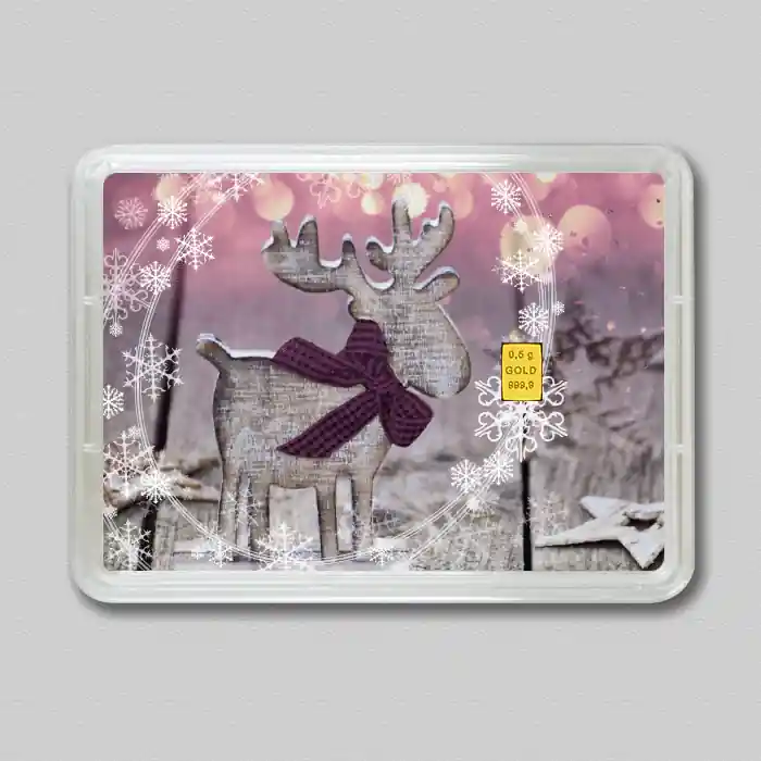 Goldbarren 0,5g "Weihnachten" (Flip) Expressversand