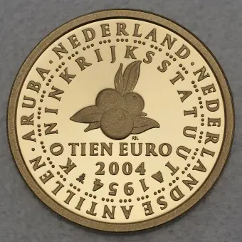 Goldmünze 10 Euro "Selbstständigkeit" 2004 50 Jahre nationale Autonomie (Niederlande) Mega-Angebot