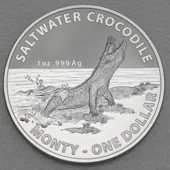 Knallerangebot Silbermünze 1oz "Krokodil-Monty" 2016 Australian Saltwater Crocodiles (Australien)