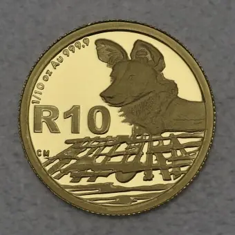 Gleich Bestellen Goldmünze 1/10oz "Wildhund" 2012 Natura - Nature's Families (Südafrika)