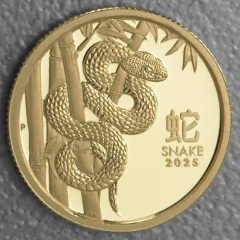 Preis Gesenkt Goldmünze 1/10oz "Schlange" 2025 (PP) Lunar III – Year of the Snake (Australien)