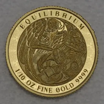 Kostenloser Rückversand Goldmünze 1/10oz "Equilibrium" 2024 (Tokelau)