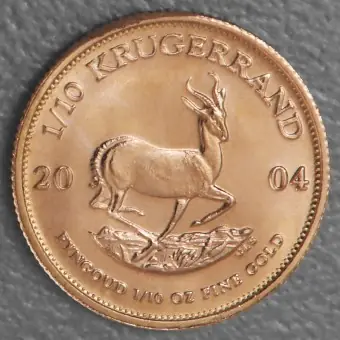 Goldmünze 1/10oz "Krügerrand" 2004 (Südafrika) Top-Qualität