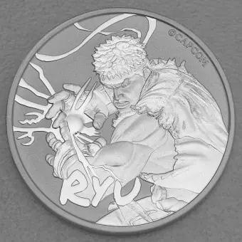 Ausverkauf Silbermünze 1oz "Ryu" 2022 Street Fighter (Tuvalu)