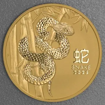 Ab Werk Goldmünze 2oz "Schlange" 2025 Lunar III – Year of the Snake (Australien)