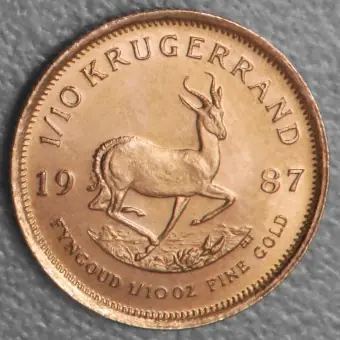 Im Trend Goldmünze 1/10oz "Krügerrand" 1987 (Südafrika)
