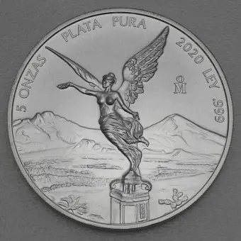 Billig Silbermünze 5oz "Libertad" 2020 (Mexiko)
