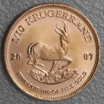 Goldmünze 1/10oz "Krügerrand" 2007 (Südafrika) Bestseller