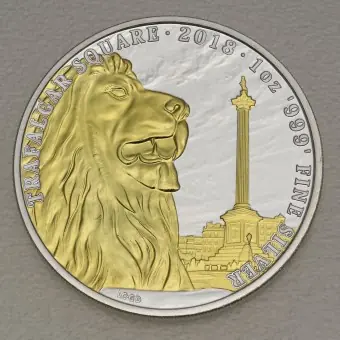 Günstig Silbermünze 1oz "Trafalgar Square" 2018 vergoldet Landmarks of Britain (Großbritannien)