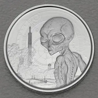 Silbermünze 1/2oz "Alien" 2021 (Ghana) Handgefertigt