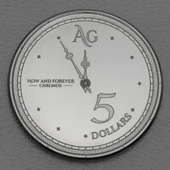 Meistverkauft Silbermünze 1oz "Chronos" 2019 (Tokelau)