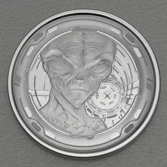 Silbermünze 1oz "Alien" 2022 (Ghana) Jetzt Kaufen