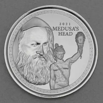 Silbermünze 1oz "Perseus" 2021 Kopf der Medusa (Gibraltar) Neue Ware