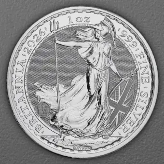 Silbermünze 1oz "Britannia" aktueller Jahrgang 19% (Großbritannien) Billig