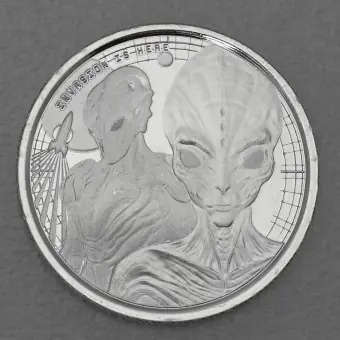 Silbermünze 1/2oz "Alien" 2023 (Ghana) Nur Heute