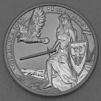 Geld-Zurück-Garantie Silbermedaille 1oz "Germania" 2022 (Polen)