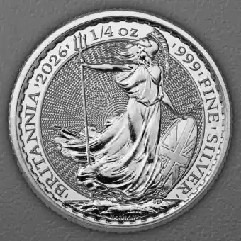 Silbermünze 1/4oz "Britannia" aktueller Jahrgang (Großbritannien) Direktkauf