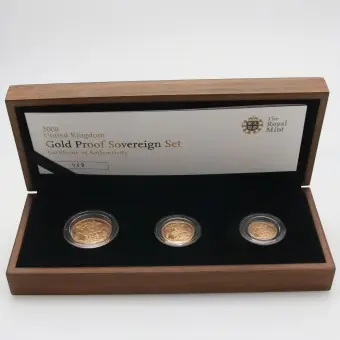 Finale Aktion Goldmünzen "Gold Proof Sovereign" 2008 Set – 3-tlg. (Großbritannien)