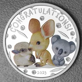 Silbermünze 1/2oz "Newborn" 2025 (PP/koloriert) (Australien) Direktkauf