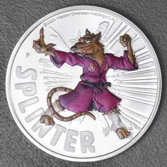 Silbermünze 1oz "Splinter" 2025 (PP/koloriert) Teenage Mutant Ninja Turtles™ (Tuvalu) Mega-Angebot