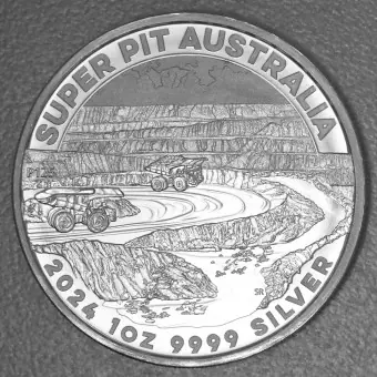 Silbermünze 1oz "Super Pit" 2024 (Australien) Geprüft