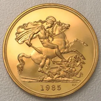 Beliebt Goldmünze 5 Sovereign "Elizabeth II." 1985 (Großbritannien)
