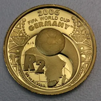 Goldmünze 2 Rand "R2" 2005 FIFA World Cup Soccer Germany 2006 (Südafrika) Schnäppchen