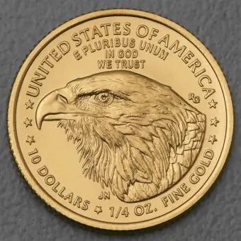 Weltweiter Versand Goldmünze 1/4oz "American Eagle" 2024 (USA)