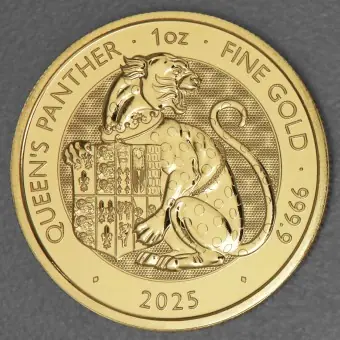 Goldmünze 1oz "Queen’s Panther" 2025 Royal Tudor Beasts (Großbritannien) Neue Kollektion