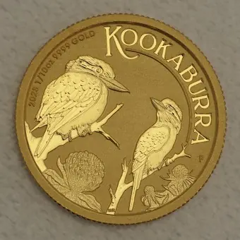 Goldmünze 1/10oz "Kookaburra" 2023 (Australien) Weltweiter Versand