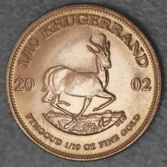 Goldmünze 1/10oz "Krügerrand" 2002 (Südafrika) Finale Aktion