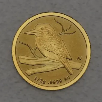 Goldmünze 0,5g "Australian Kookaburra" 2022 Miniature Gold Coin (Australien) Kostenloser Versand