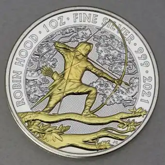 Silbermünze 1oz "Robin Hood" 2021 (vergoldet) Myths and Legends (Großbritannien) Finale Aktion