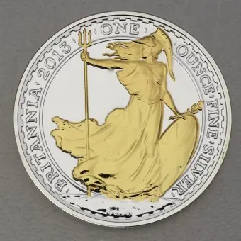 Super-Preis Silbermünze 1oz "Britannia" 2013 (vergoldet) (Großbritannien)